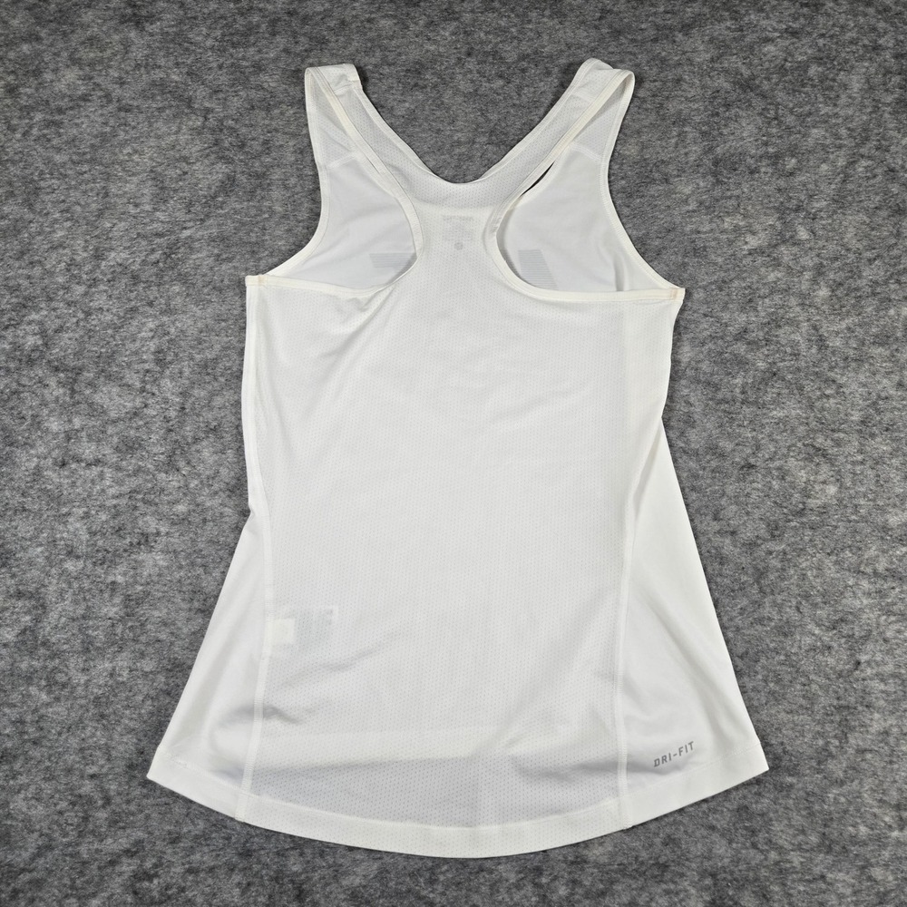 Nike Womens White Pro Dri-FIT Graphic Racerback Training Tank Top Small - Picture 5 of 8